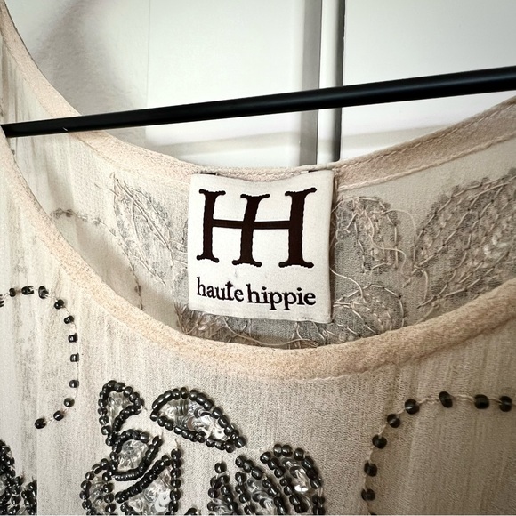 RARE • Free People X Haute Hippie Spin Me Right Round Sequin Sheer Dress • - Picture 10 of 11